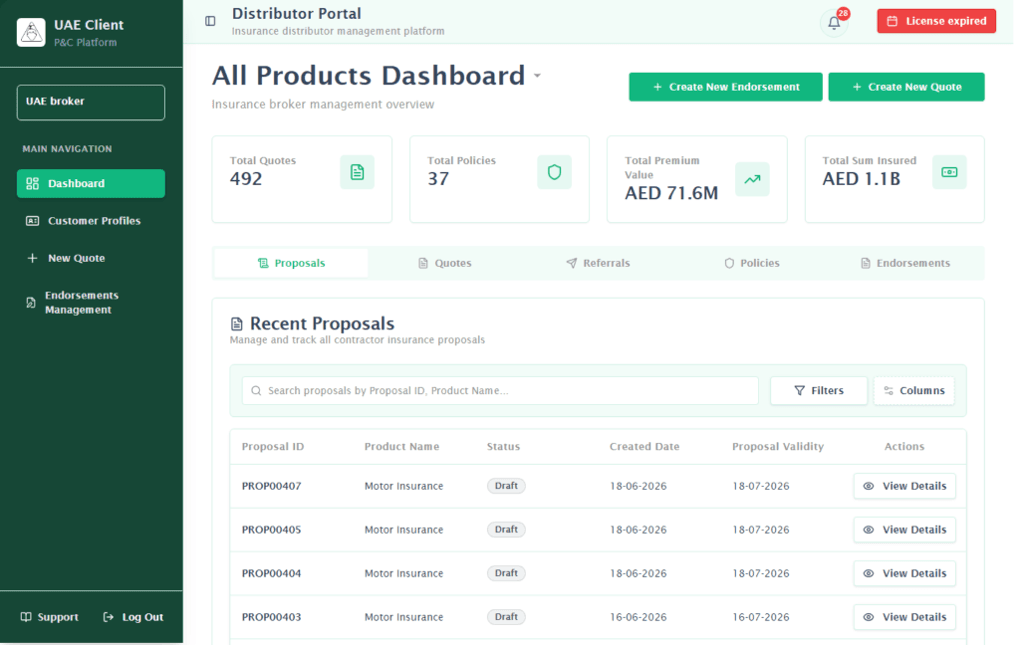 Broker Distributor Dashboard