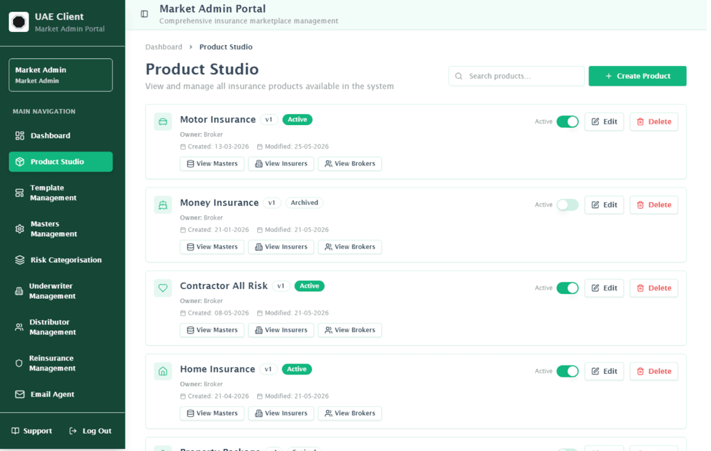 Market Admin Product Studio