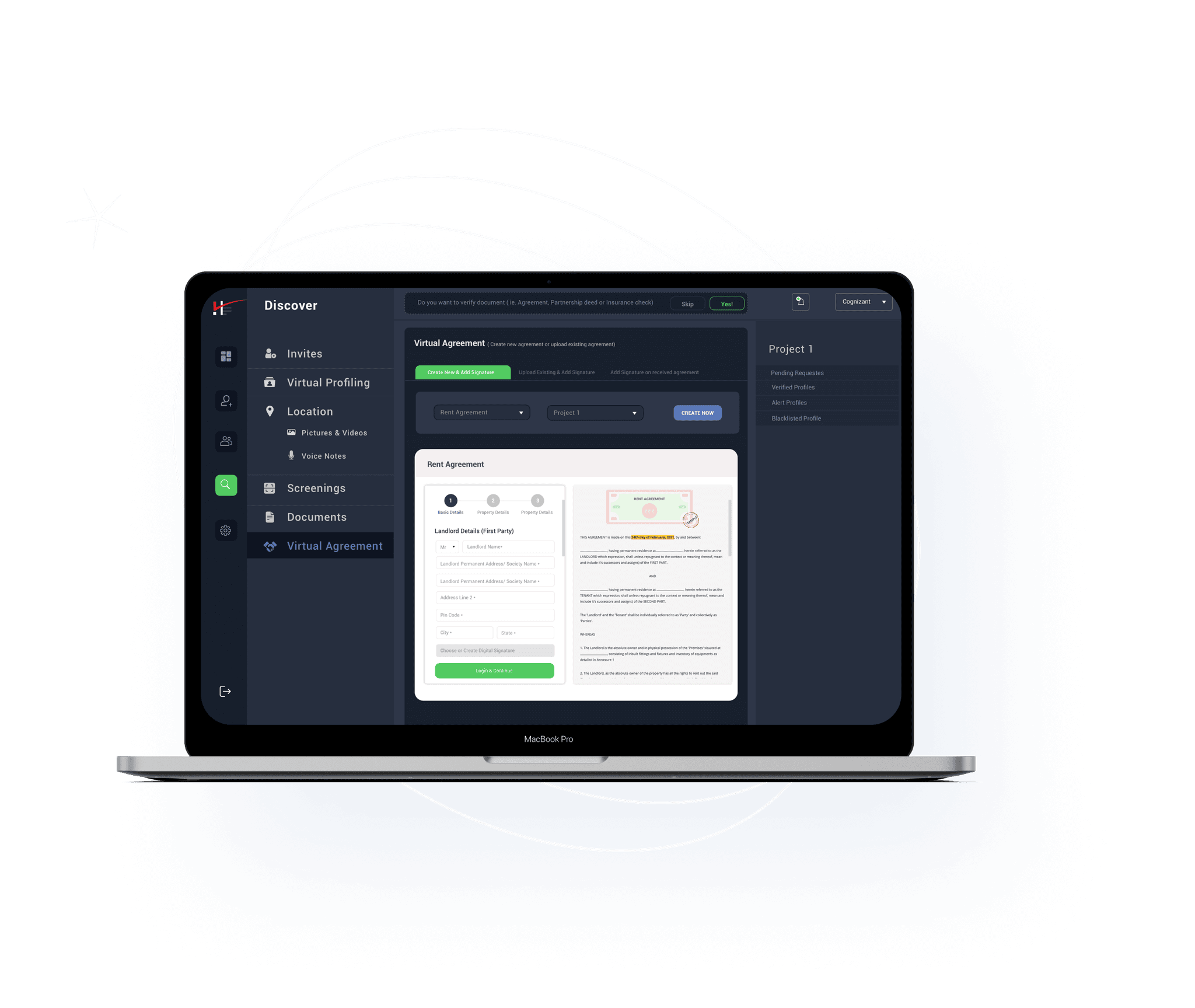 Virtual Agreement Feature