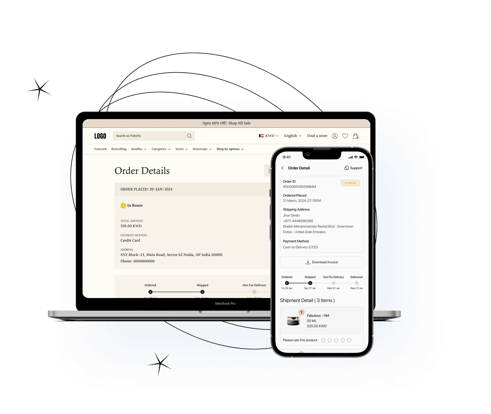 International Shipping with IW and Aramex