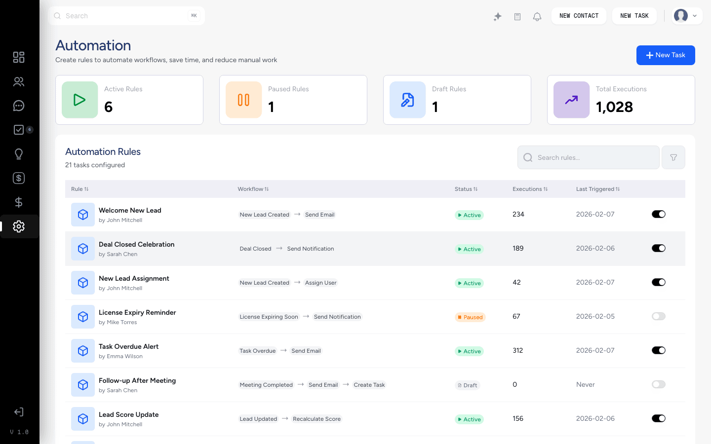 Automations & Rules Engine