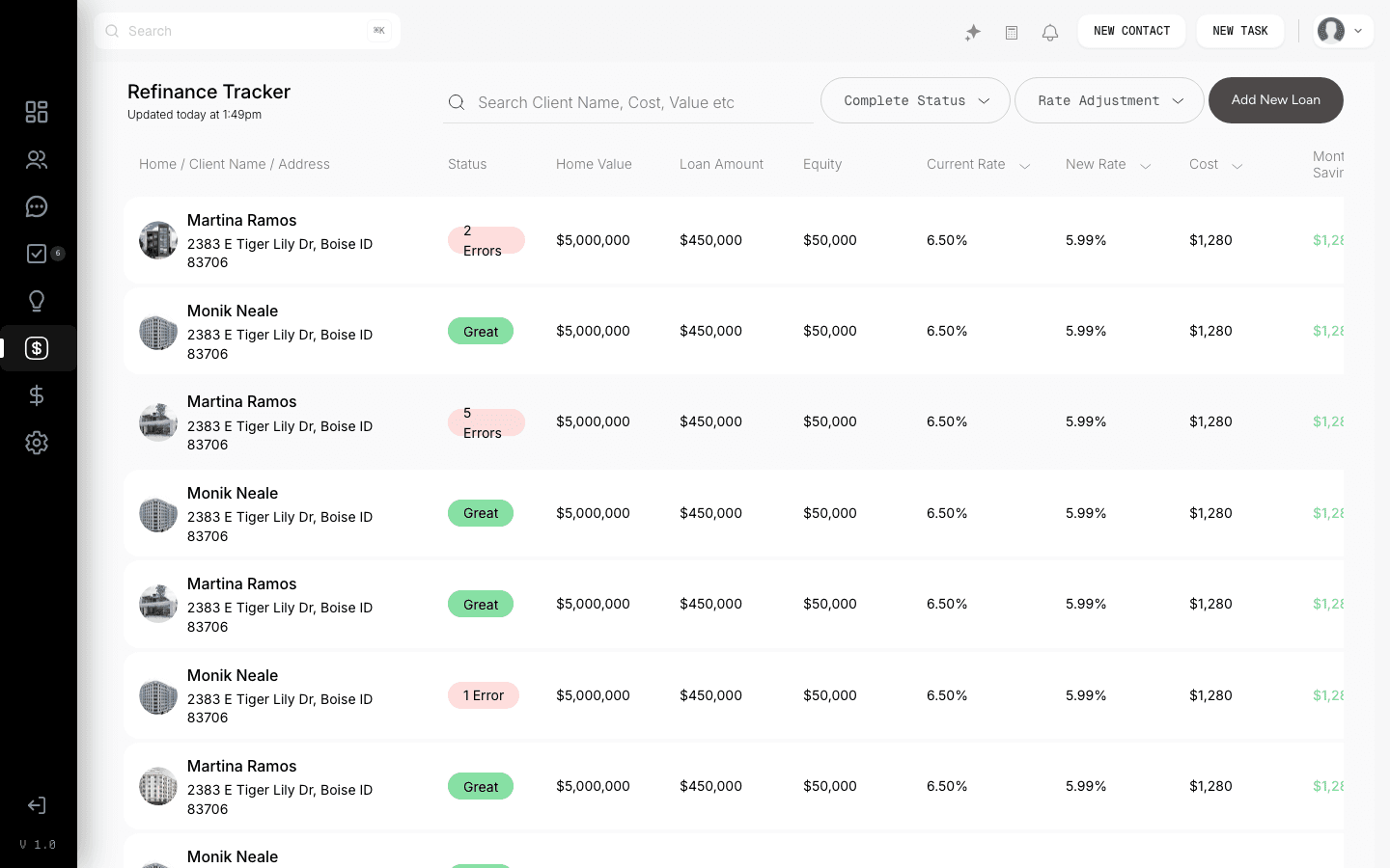 RefiScanner — Refinance Opportunity Tracker