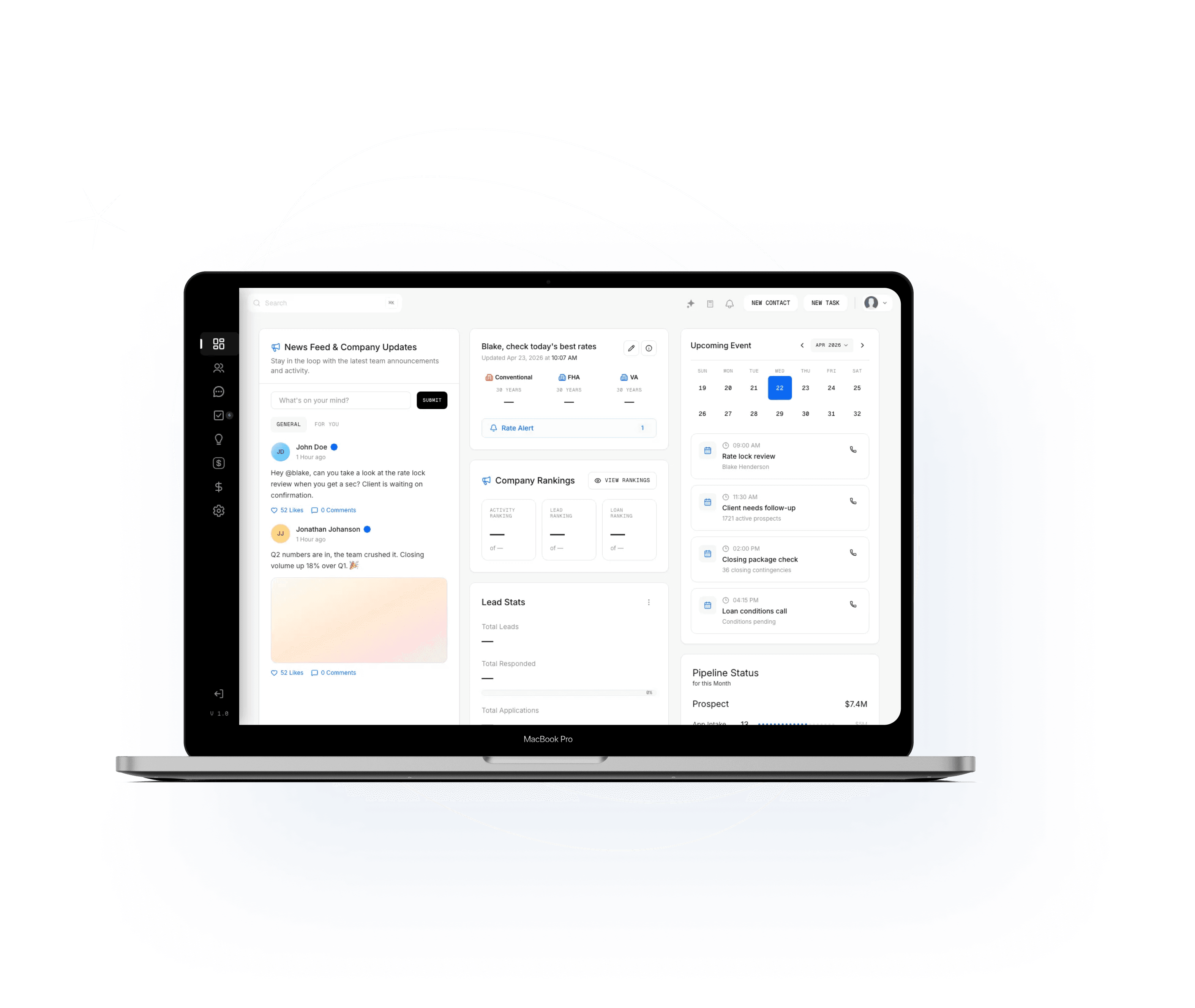 Executive Dashboard & Activity Feed